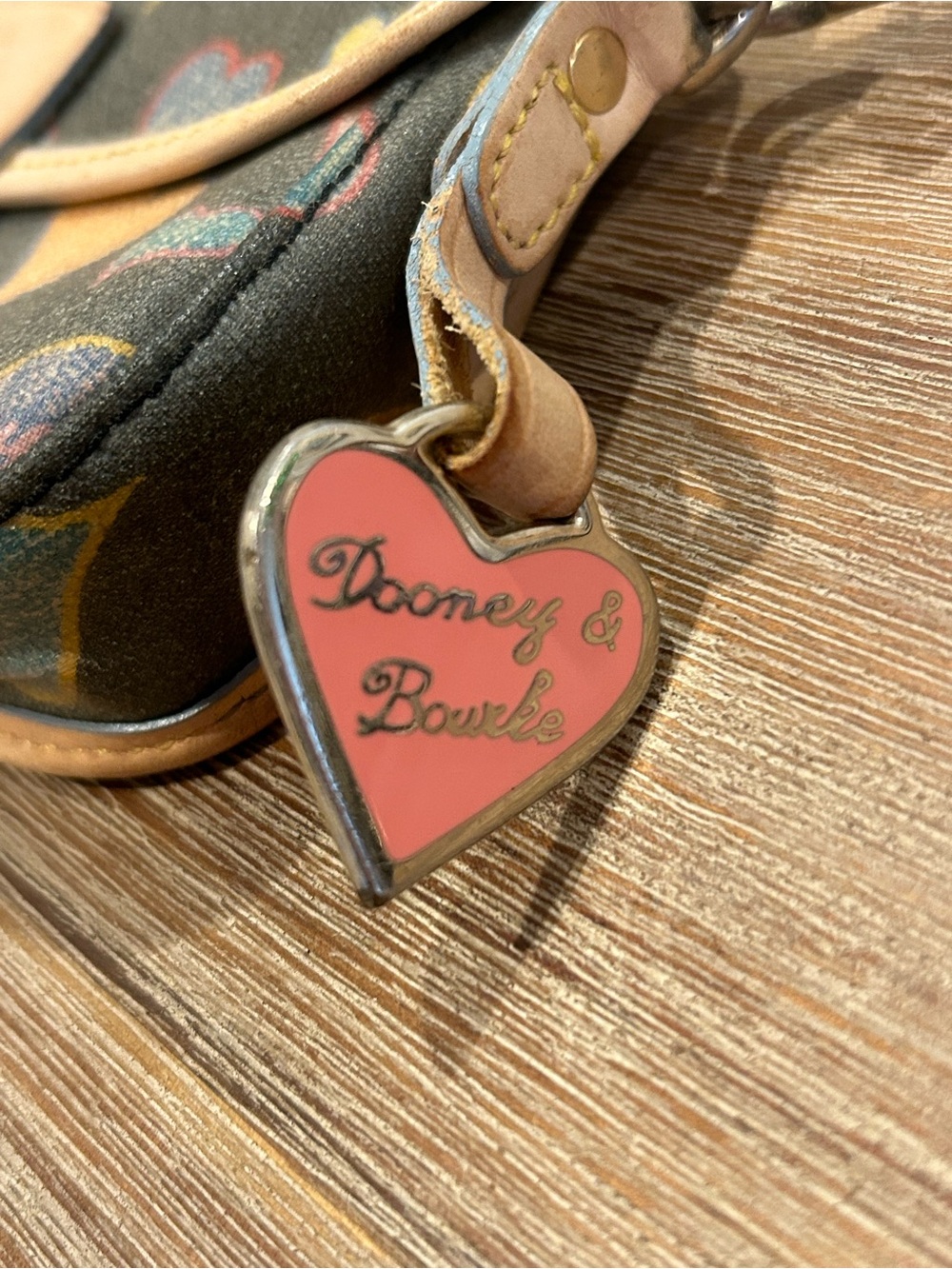 Dooney & Bourke Y2K Heart Monogram Black Wristlet - Picture 3 of 6